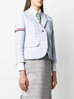 Thom Browne Frayed tweed blazer blazers of women 7 Thom Browne frayed tweed blazer