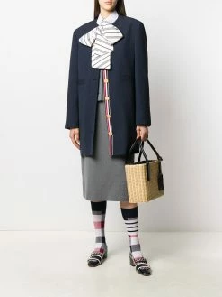 Thom Browne crinkle stripe oversize blazer