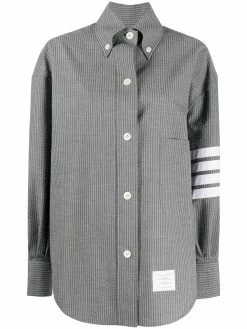 Thom Browne crinkle stripe shirt