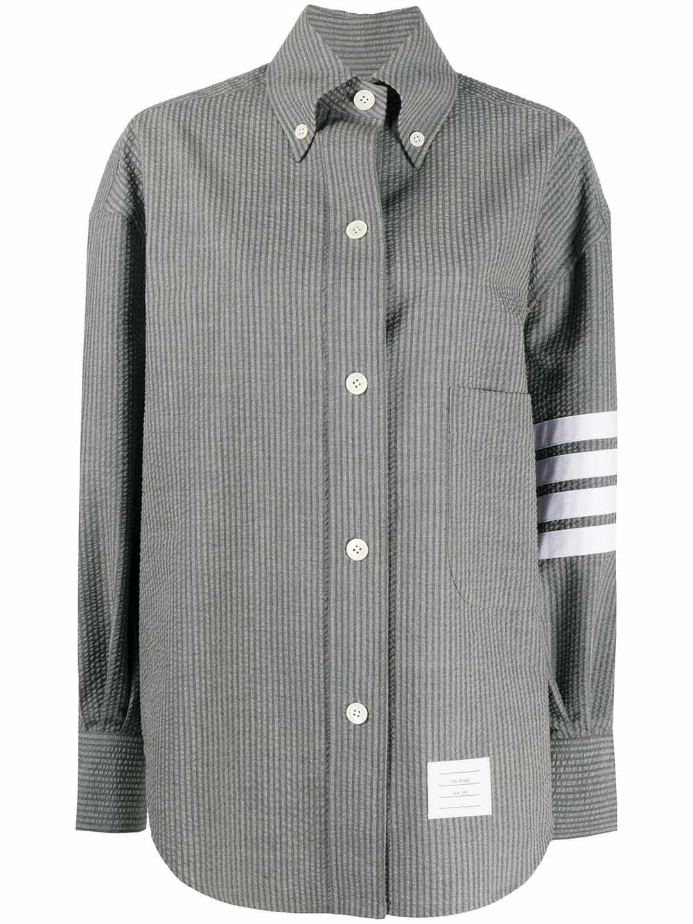 Thom Browne Crinkle stripe shirt tops of women 1 Thom Browne crinkle stripe shirt