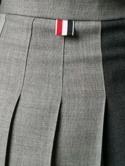 Thom Browne Fun-Mix pleated wool skirt