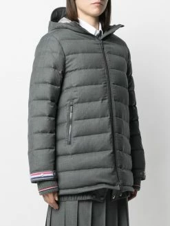 Thom Browne 120s twill funnel neck coat