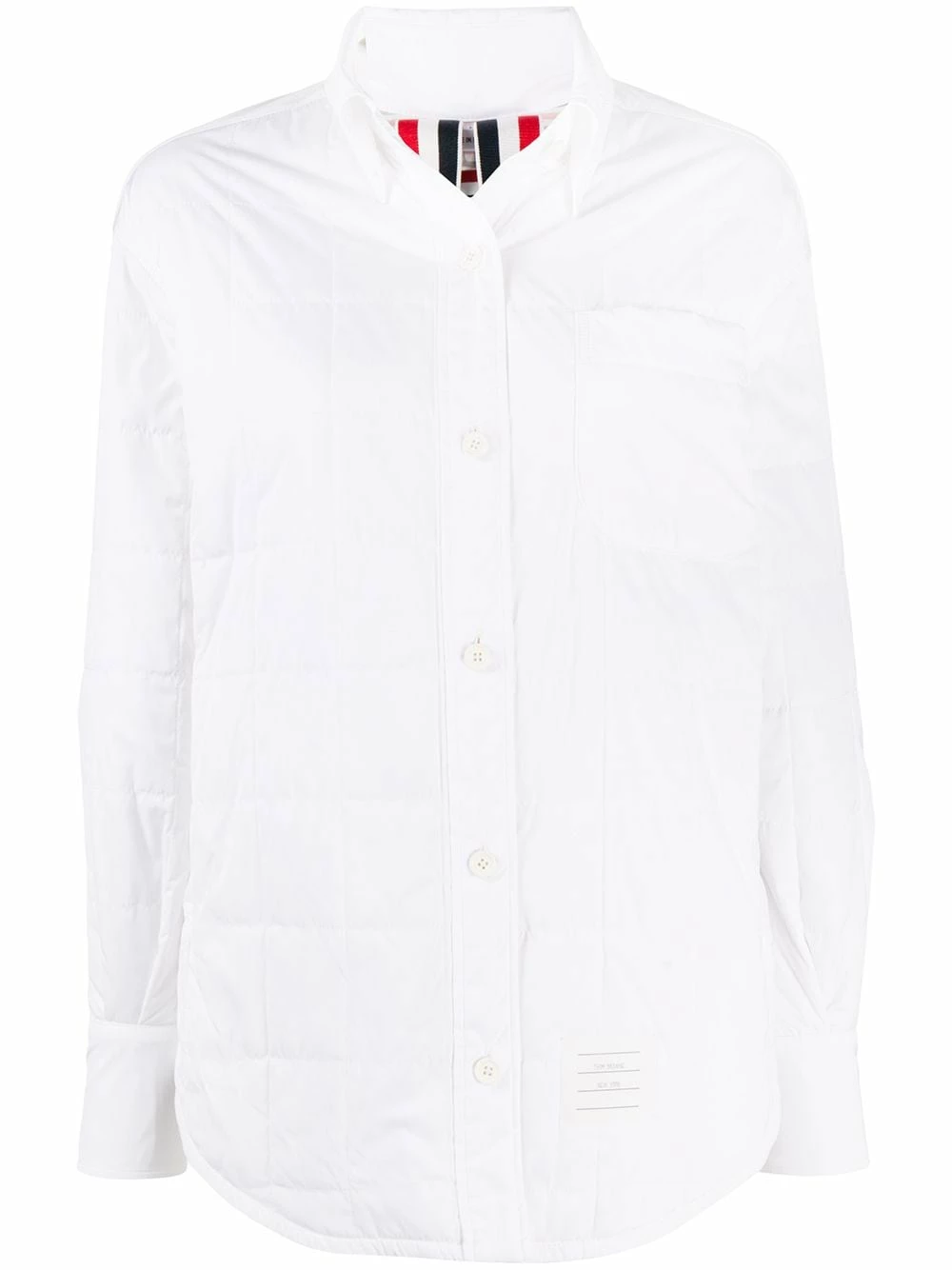 Thom Browne Oversized quilted shirt jacket down jackets of women 1 Thom Browne oversized quilted shirt jacket