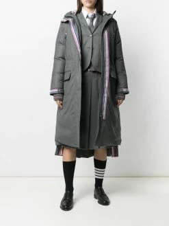 Thom Browne down-filled A-line hooded parka