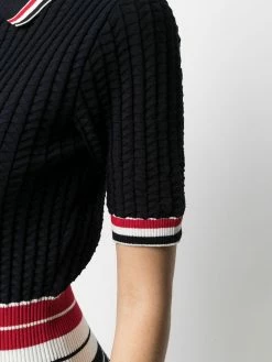 Thom Browne RWB-stripe knitted polo dress