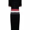 Thom Browne RWB-stripe knitted polo dress