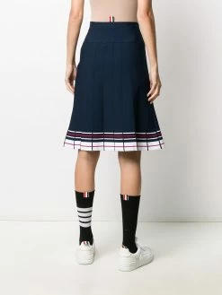Thom Browne stripe-print box-pleat skirt