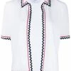 Thom Browne zigzag trim short sleeve cardigan
