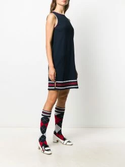 Thom Browne zigzag-trim shift dress