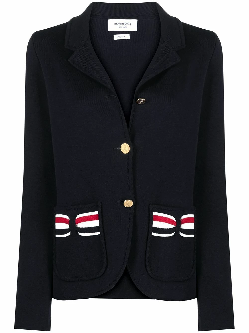 Thom Browne RWB bow single breasted jacket fitted jackets of women 1 Thom Browne RWB-bow single-breasted jacket