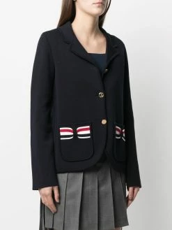 Thom Browne RWB bow single breasted jacket fitted jackets of women 7 Thom Browne RWB-bow single-breasted jacket