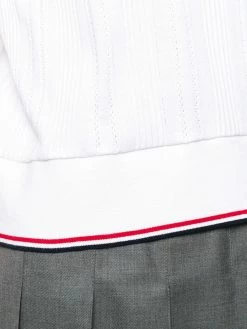 Thom Browne square neck ribbed-knit top