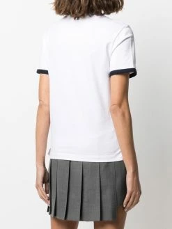 Thom Browne asymmetric hem short-sleeve T-shirt