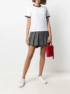 Thom Browne asymmetric hem short-sleeve T-shirt