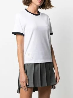 Thom Browne asymmetric hem short-sleeve T-shirt