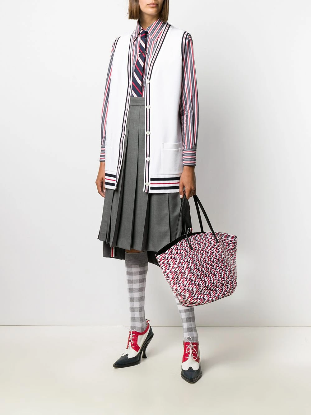 Thom Browne Braided raffia basket bag tote bags of women 2 Thom Browne braided raffia basket bag