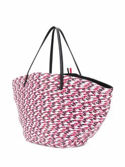 Thom Browne Braided raffia basket bag tote bags of women 7 Thom Browne braided raffia basket bag