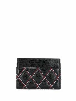 Thom Browne quilted-effect cardholder