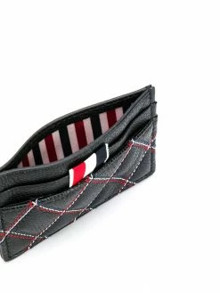Thom Browne quilted-effect cardholder
