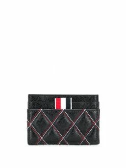 Thom Browne quilted-effect cardholder