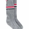 Thom Browne stripe-print athletic mid-calf socks