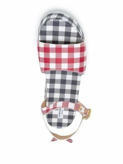 Thom Browne gingham check clog sandals
