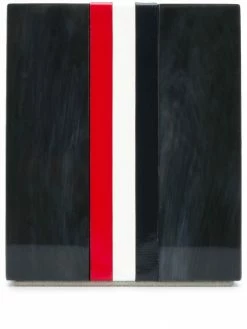 Thom Browne enamel stripe pen holder