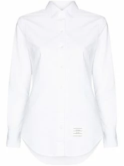 Thom Browne grosgrain-loop long-sleeve shirt