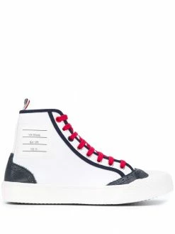 Thom Browne logo patch brogue sneakers