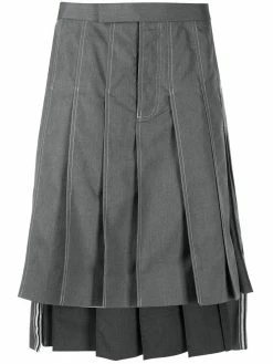 Thom Browne knee-length pleated skirt
