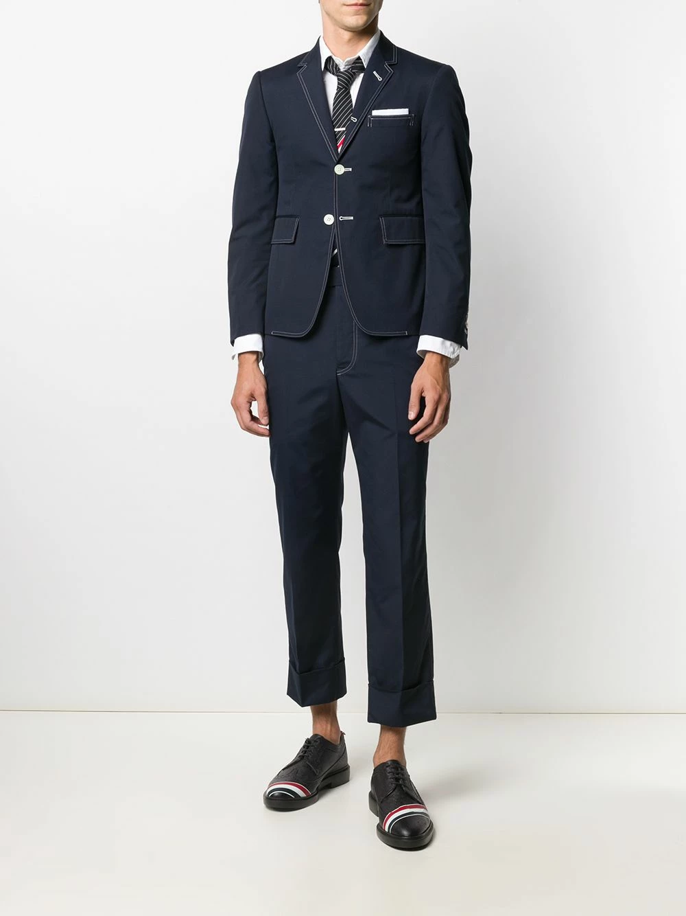 Thom Browne Cropped tailored trousers tailored pants of men 2 Thom Browne cropped tailored trousers