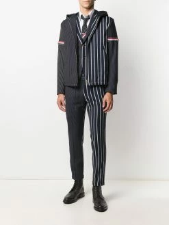 Thom Browne striped asymmetric jacket