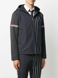Thom Browne striped asymmetric jacket
