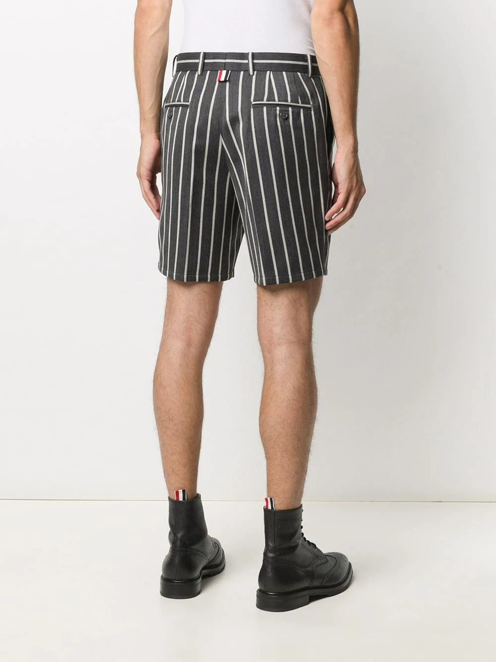 Thom Browne Striped chino shorts khaki shorts of men 4 Thom Browne striped chino shorts