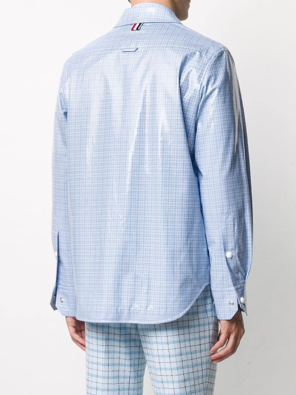 Thom Browne Checked shirt jacket shirt jackets of men 4 Thom Browne checked shirt jacket