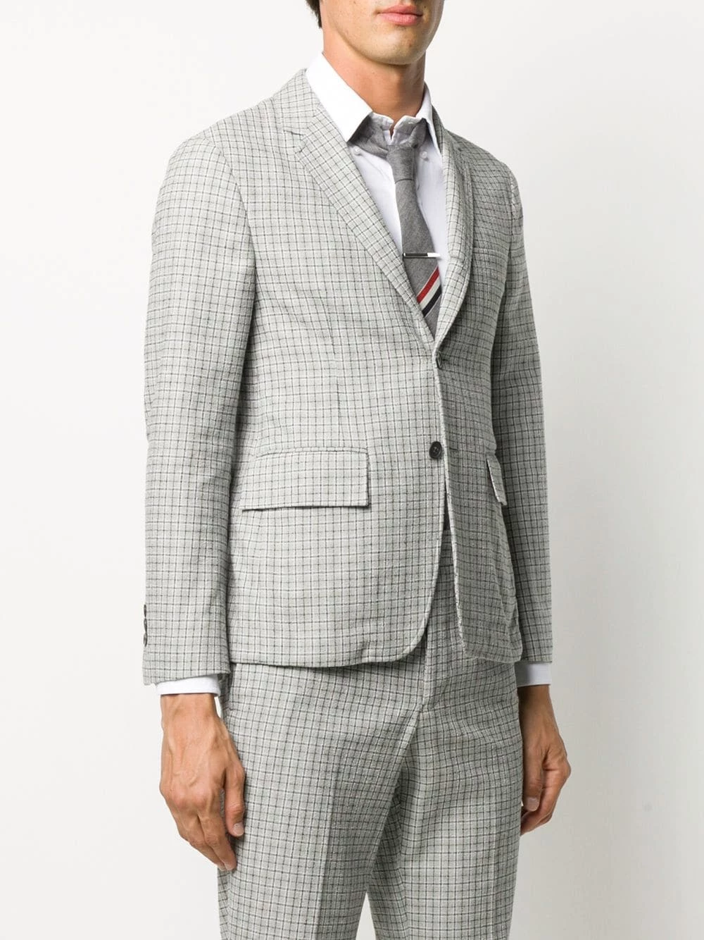 Thom Browne Check single breasted blazer blazers of men 3 Thom Browne check single-breasted blazer