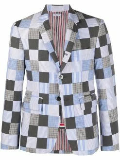 Thom Browne patchwork-pattern sport blazer