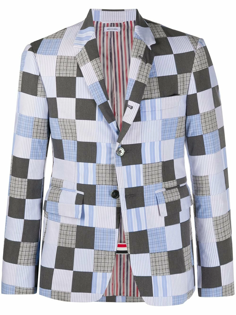 Thom Browne Patchwork pattern sport blazer blazers of men 1 Thom Browne patchwork-pattern sport blazer