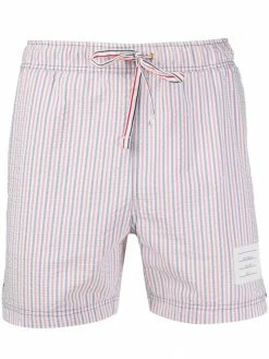 Thom Browne RWB seersucker swim shorts