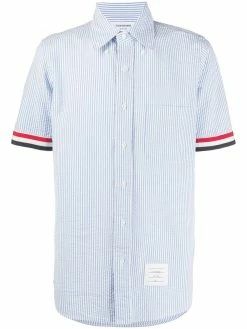 Thom Browne striped short sleeve shirt