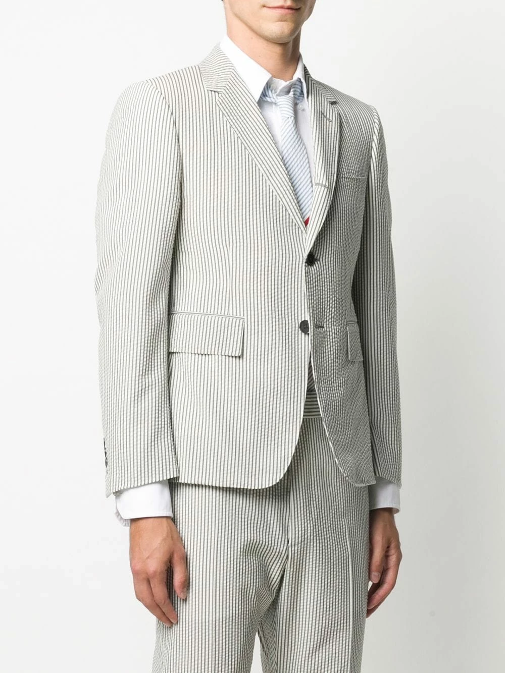 Thom Browne Striped single breasted blazer blazers of men 3 Thom Browne striped single-breasted blazer
