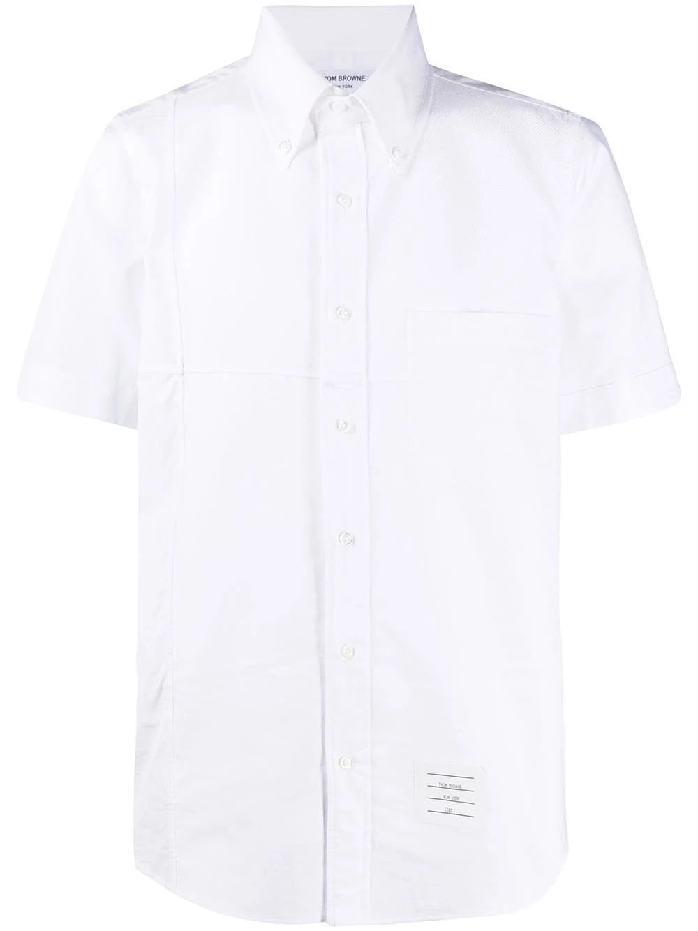 Thom Browne Logo patch short sleeve shirt shirts of men 1 Thom Browne logo-patch short-sleeve shirt