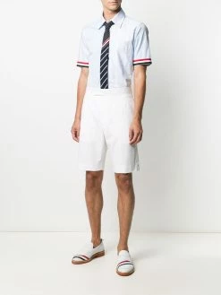 Thom Browne RWB-stripe short sleeve shirt