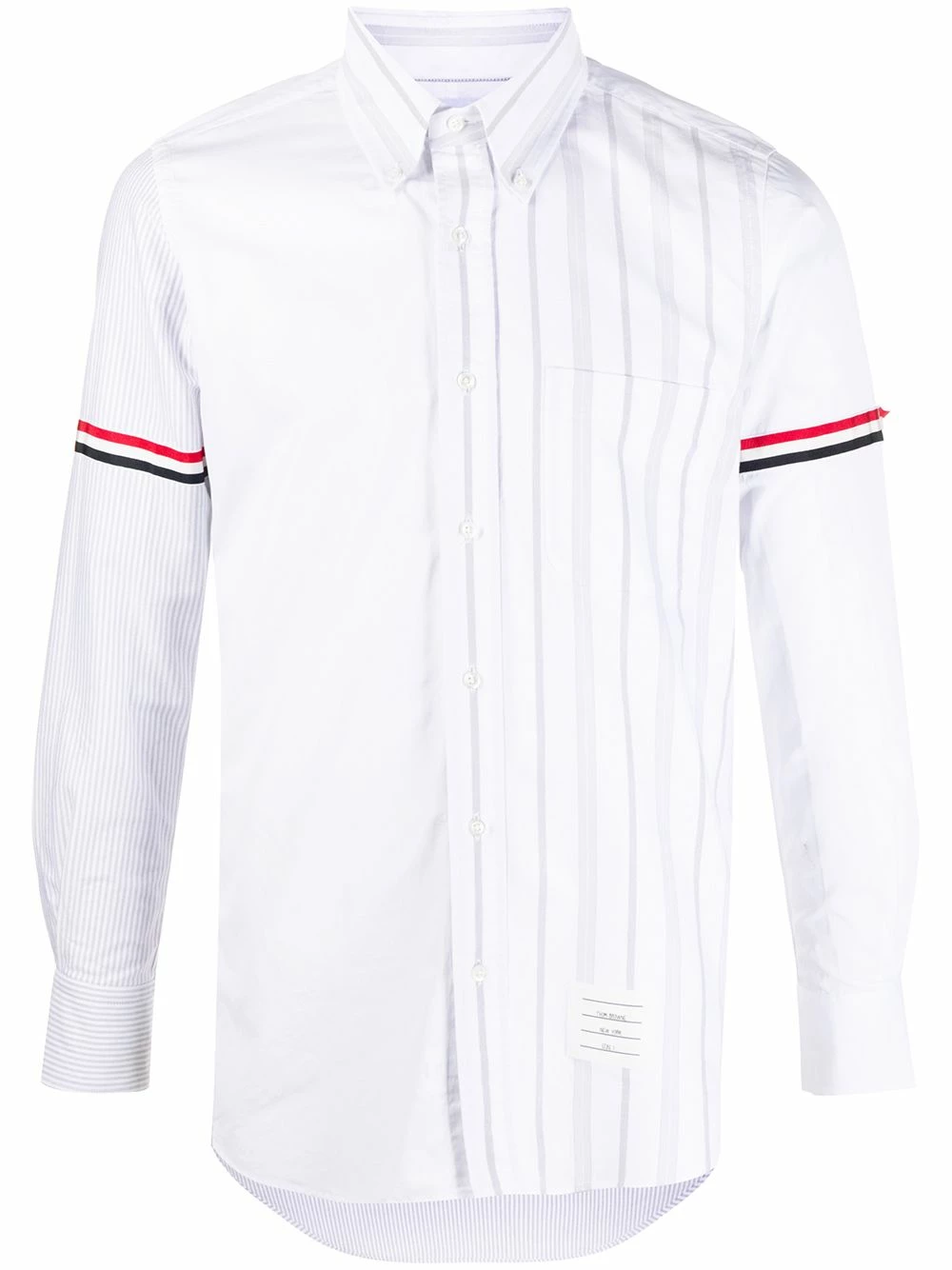 Thom Browne RWB armband detail stripe shirt shirts of men 1 Thom Browne RWB armband-detail stripe shirt