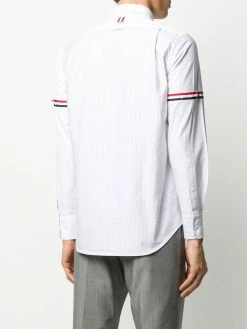 Thom Browne RWB armband detail stripe shirt shirts of men 8 Thom Browne RWB armband-detail stripe shirt