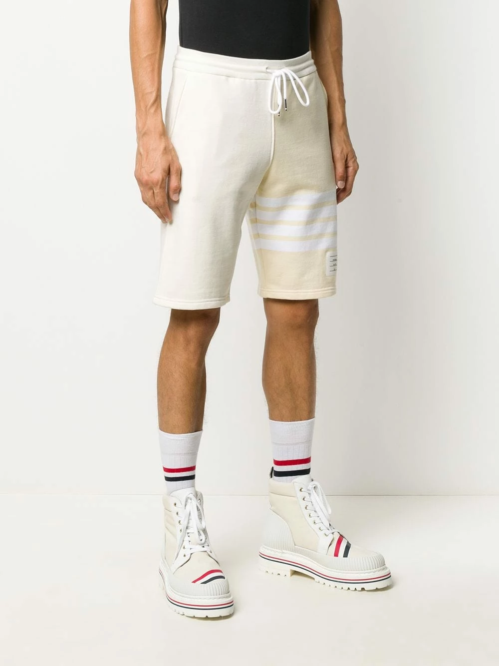 Thom Browne 4 Bar stripe tonal track shorts track & running shorts of men 3 Thom Browne 4-Bar stripe tonal track shorts