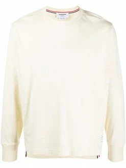 Thom Browne logo-patch long-sleeve T-shirt