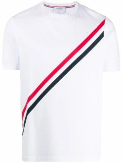 Thom Browne RWB-stripe short-sleeve T-shirt