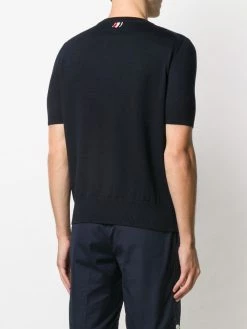 Thom Browne 4-Bar stripe knitted T-shirt