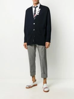 Thom Browne 4-Bar stripe oversize cardigan